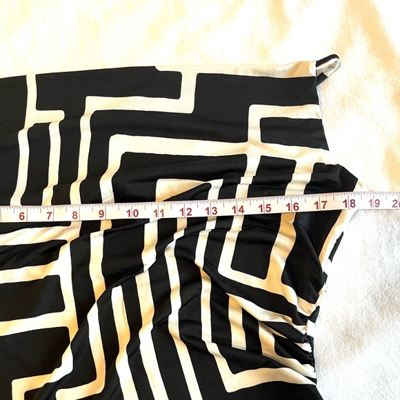 NWOT Jules & Leopold B&W Geo Print Cowl Neck Slip Midi Dress Date Night Party, M - Picture 10 of 14